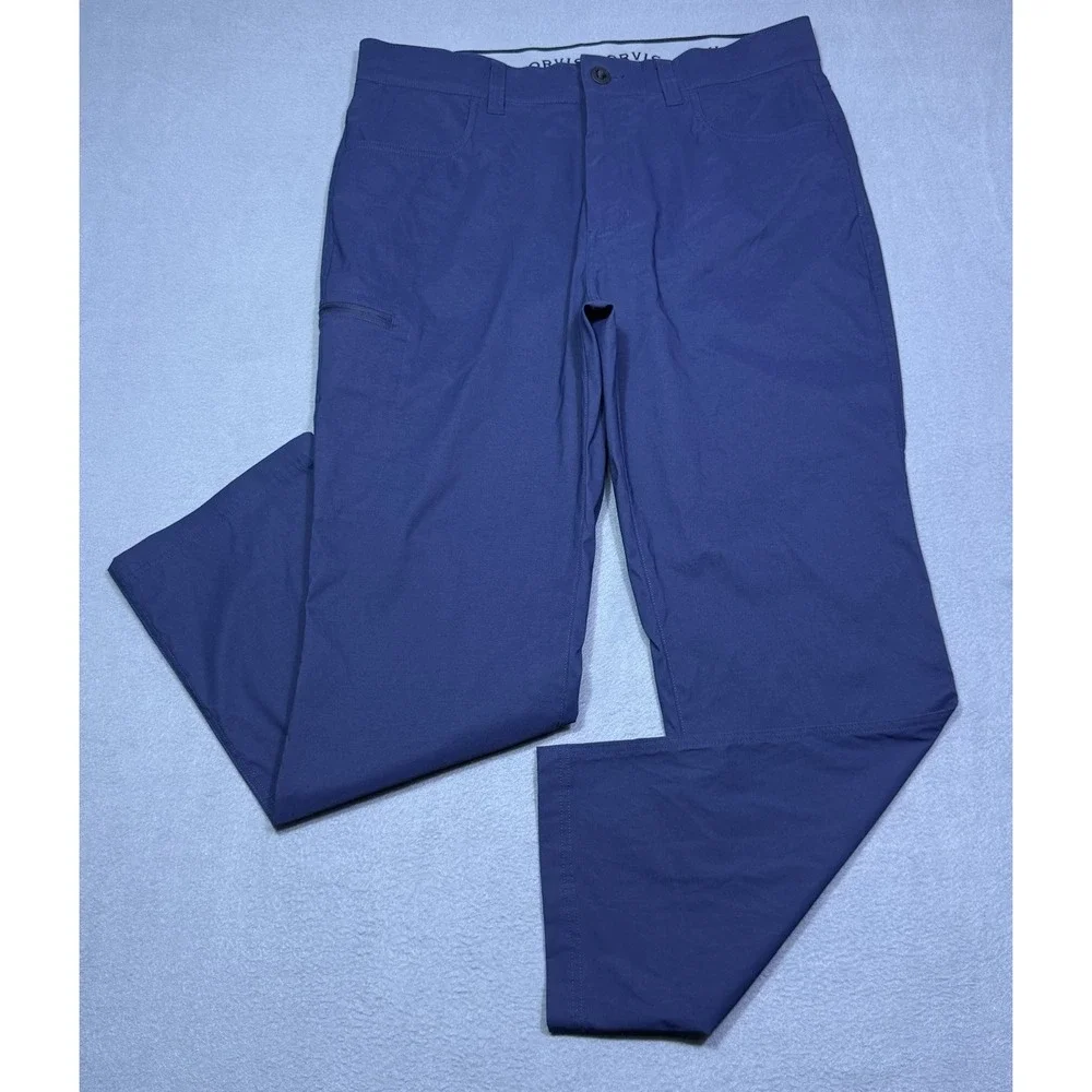 Orvis Pants Mens 36x30 Performance Tech Chino Navy Normcore